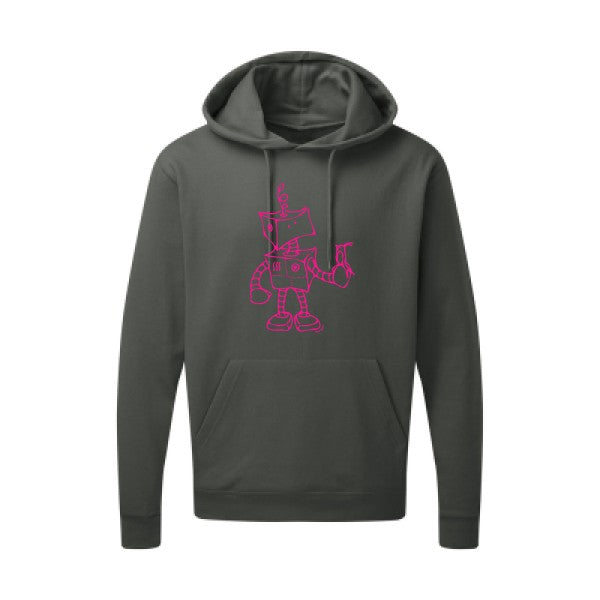 Robot & Bird Rose Fluo SG - Hooded Sweatshirt Sweat capuche