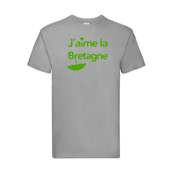 T-shirt|J'aime la Breta  G ne |Vert pomme|Fruit of the loom 205  G