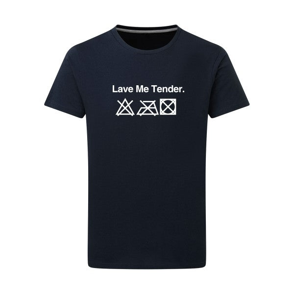 Lave Me True Blanc -Flex Blanc sur T-shirt SG  Navy  5XL