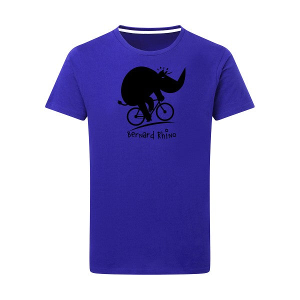 Bernard Rhino noir -Flex noir sur T-shirt SG  Royal Blue  5XL