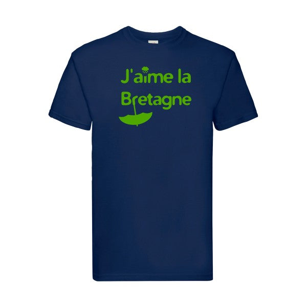 T-shirt|J'aime la Breta  G ne |Vert pomme|Fruit of the loom 205  G