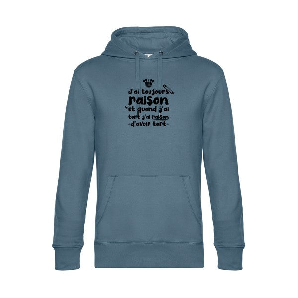 J-ai-toujours-raison sweat shirt original nordic blue flex Noir impression Face