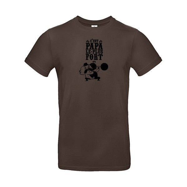 C'est qui le plus fort ?Flex noir - E190 T-shirt|Brown||2XL