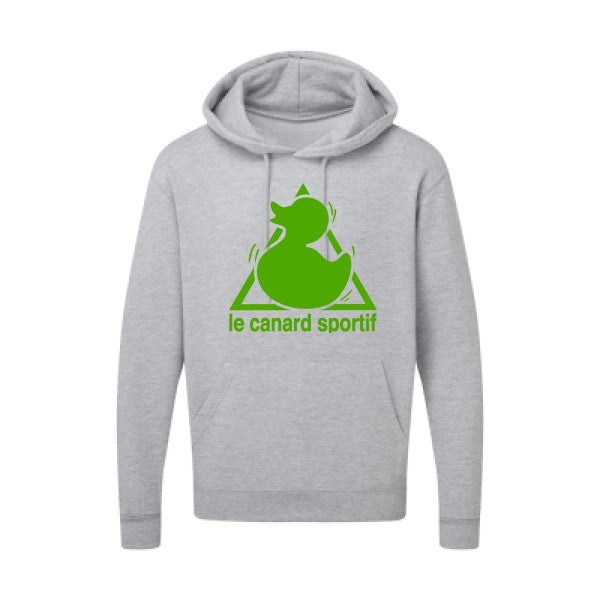 Canard Sportif Vert pomme |Sweat capuche imprimé homme