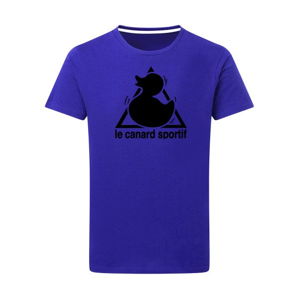 Canard Sportif noir -Flex noir sur T-shirt SG  Royal Blue  5XL