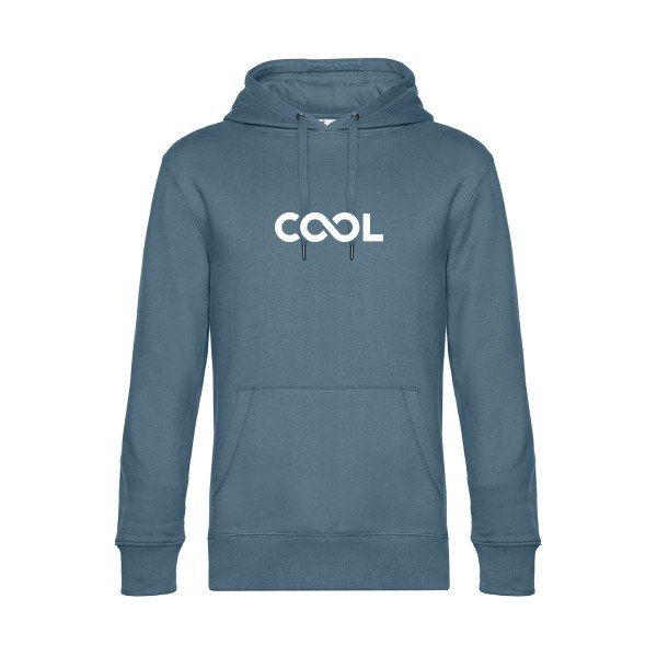 Infiniment-cool sweat shirt original nordic blue flex Blanc impression Face