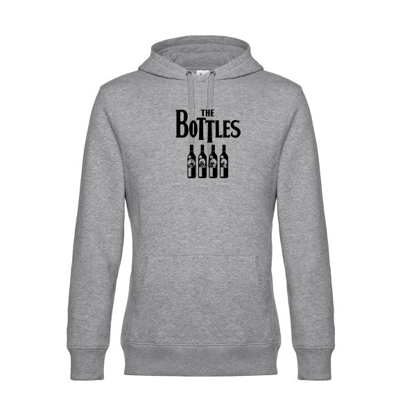 The-Bottles sweat shirt original Heather Grey flex Noir impression Face