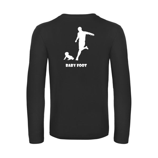 baby foot - t shirt- manches- longues- original- humour- Black impression Dos
