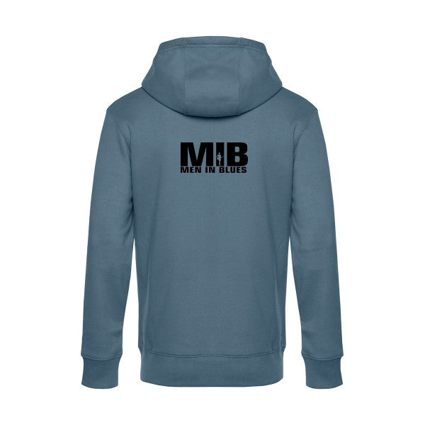 Men-in-blues sweat shirt original nordic blue flex Noir impression Dos