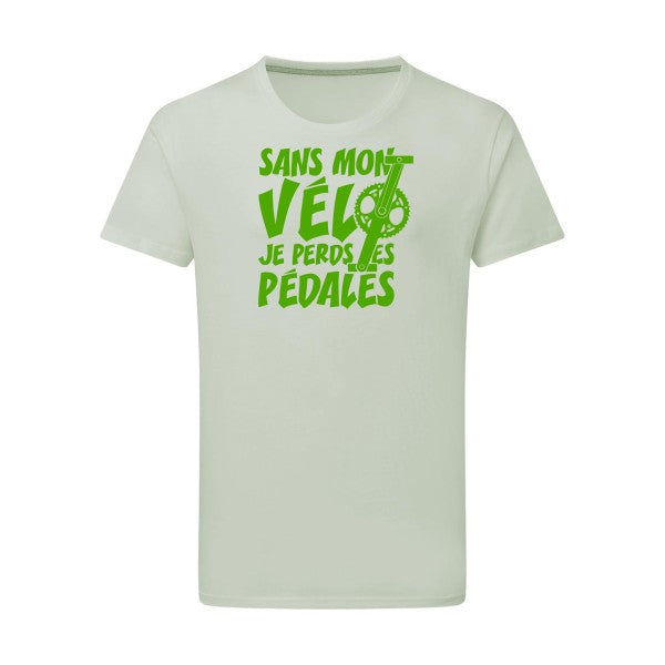 Sans mon vélo, je perds les pédales ! - Flex Vert pomme Tshirt original Pastel Macchiato  2XL