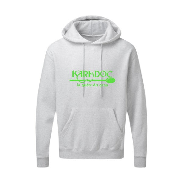 Karadoc Vert fluo |Sweat capuche imprimé homme