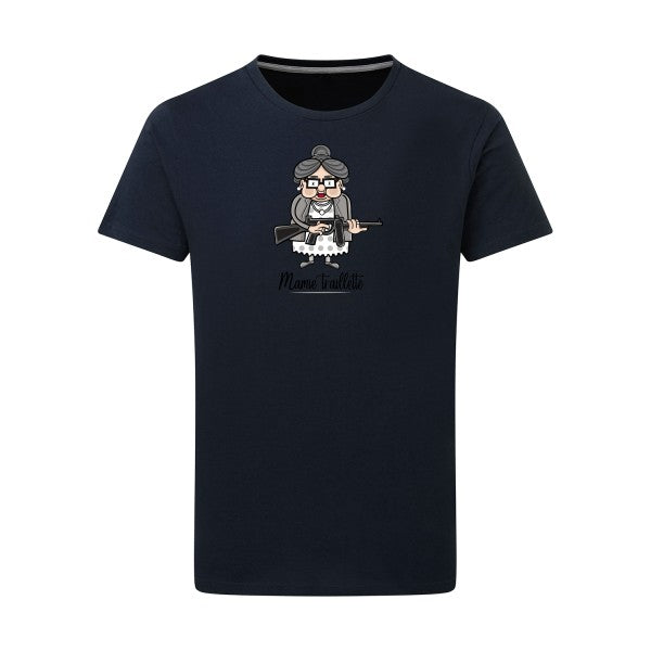 T-shirt homme Mamie Traillette - T-shirt vintage et décalé Navy 5XL