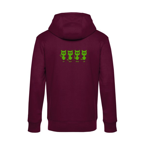 sweat à capuche homme original un deux trois cat