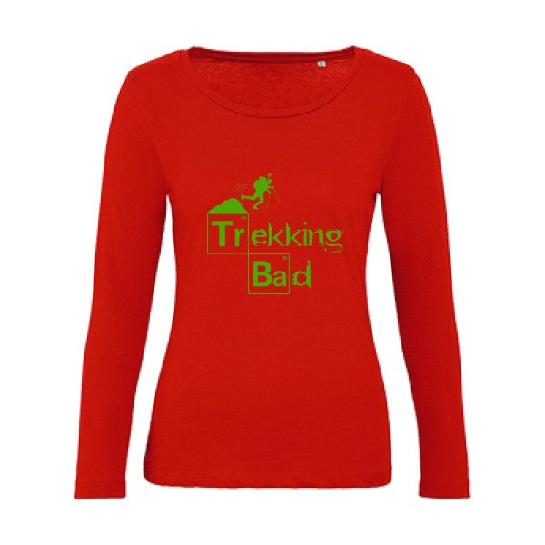 Trekking bad Vert pomme |   T shirt manches longues femme|100% bio