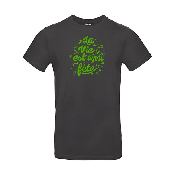 La vie est ainsi fête Flex Vert pomme |E190 T-shirt|Used Black||2XL