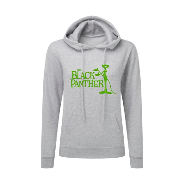 The black panther Vert pomme |Sweat original à capuche Femme