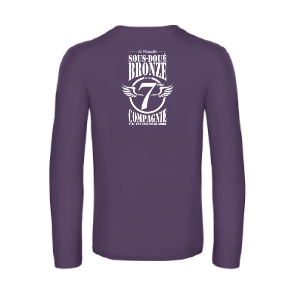 7eme compagnie crew - t shirt- manches- longues- original- humour- Urban Purple impression Dos