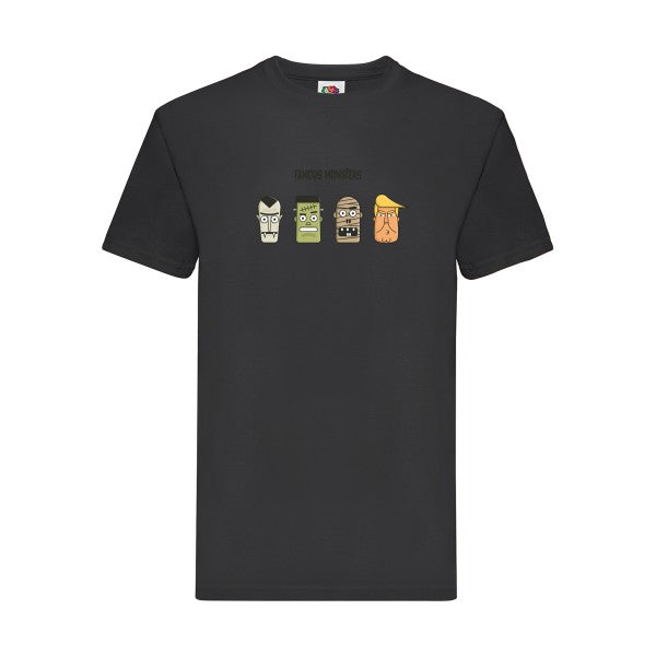 Famous monsters Fruit of the loom 205 g/m² T-shirt/ noir