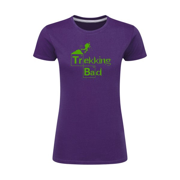 Trekking bad | Vert pomme |T shirt original femme|SG