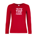 t-shirt lsl femme Sans-mon-velo-je-perds-les-pedales- Red flex Rose