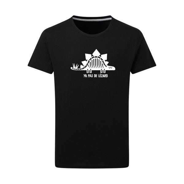 Ya pas de lézard Blanc -Flex Blanc sur T-shirt SG  Dark Black  4XL