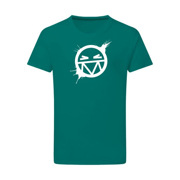 Smile Blanc -Flex Blanc sur T-shirt SG  Emerald Green  2XL