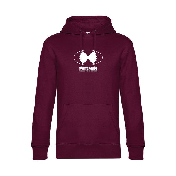 PATEMAN sweat shirt original Burgundy flex Blanc impression Face