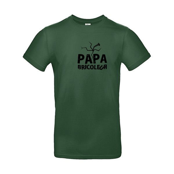 Papa bricoleur Flex noir |E190 T-shirt|Bottle Green||2XL