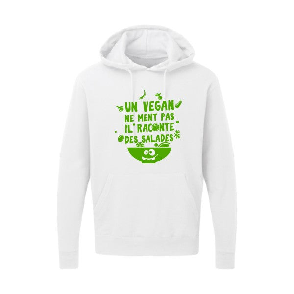 Un vegan ne ment pas Vert pomme |Sweat capuche imprimé homme