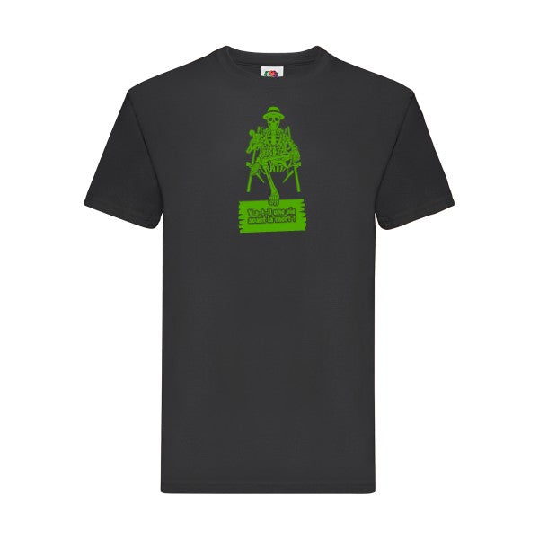 T-shirt|Y a-t-il une vie avant la mort ? |Vert pomme|Fruit of the loom 205  G