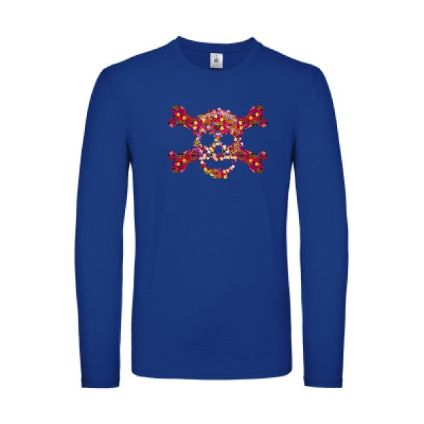 Floral skull B&C - E150 LSL T-shirt manches longues léger