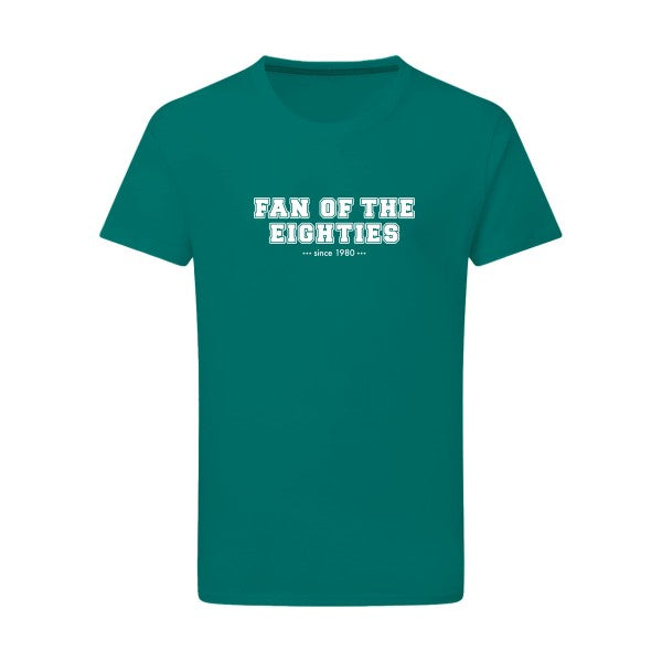 Fan of the eighties Blanc -Flex Blanc sur T-shirt SG  Emerald Green  2XL