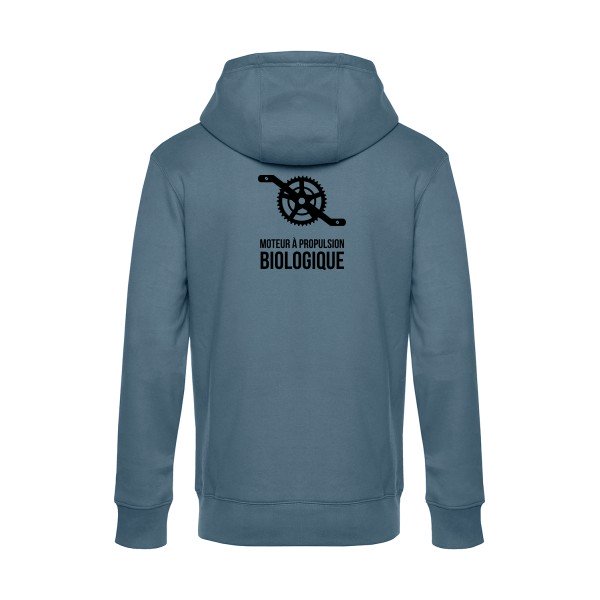 Cyclisme-&-ecologie sweat shirt original nordic blue flex Noir impression Dos