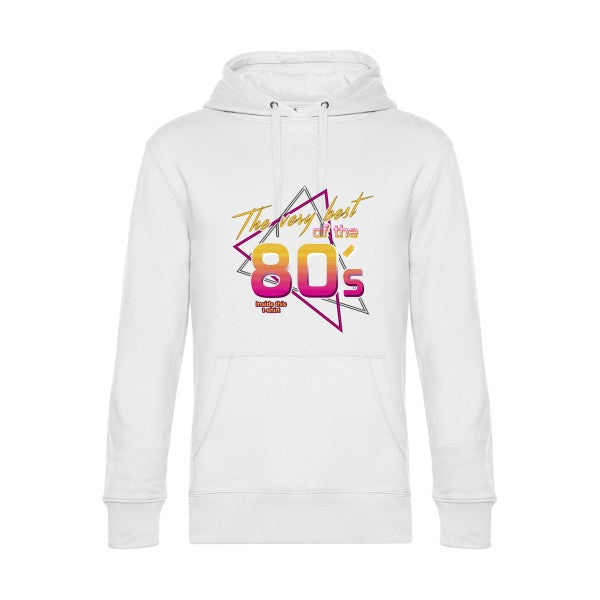 annee-80s- Sweat à capuche original White - RueDuTeeshirt