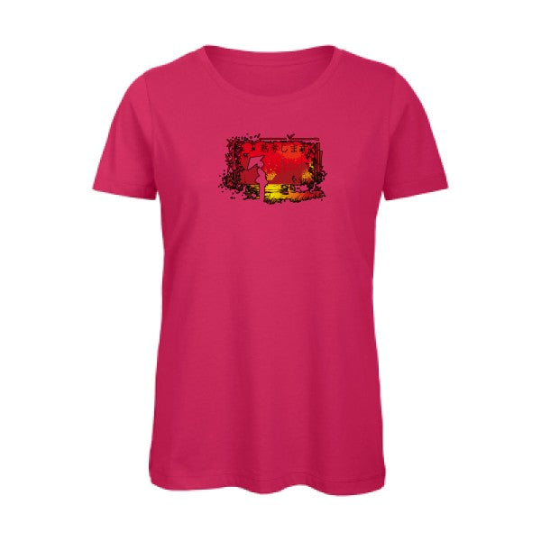 contemplation- - t-shirt original femme Fuchsia