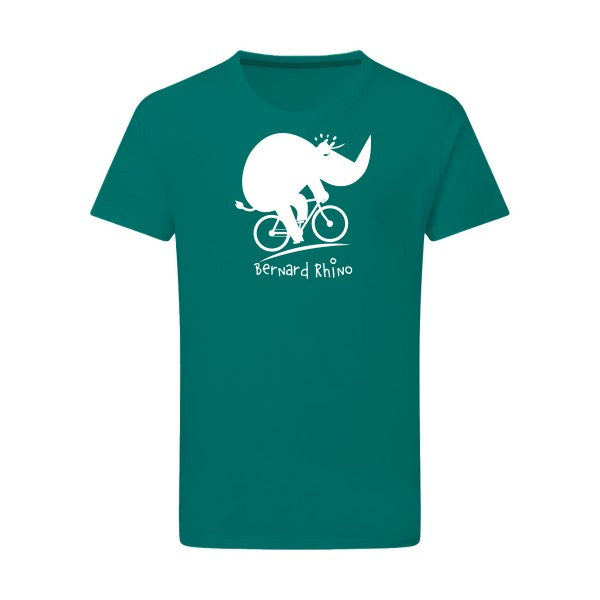 Bernard Rhino Blanc -Flex Blanc sur T-shirt SG  Emerald Green  2XL