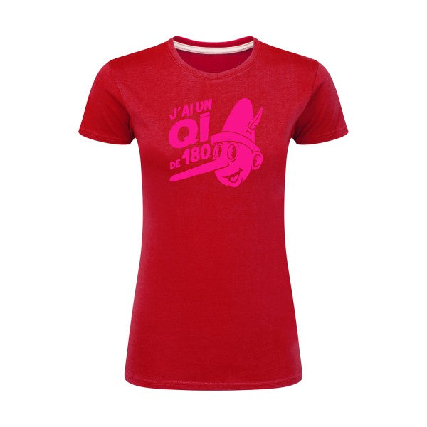 Quotient intellectuel Rose Fluo |T shirt original femme|SG