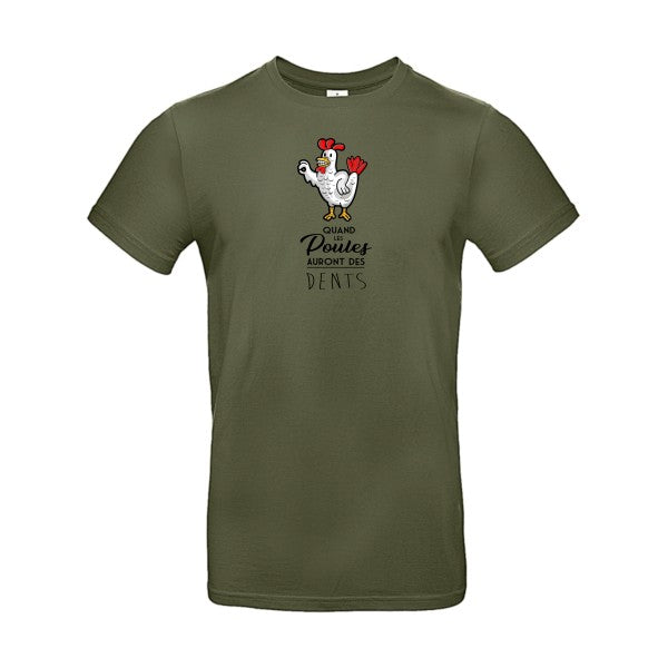 quand les poules auront des dents |T SHIRT Humoristique Homme