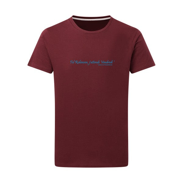 Yes, Vendredi ! - Flex bleu clair Tshirt original Burgundy  2XL