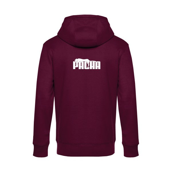 Pacha sweat shirt original Burgundy flex Blanc impression Dos
