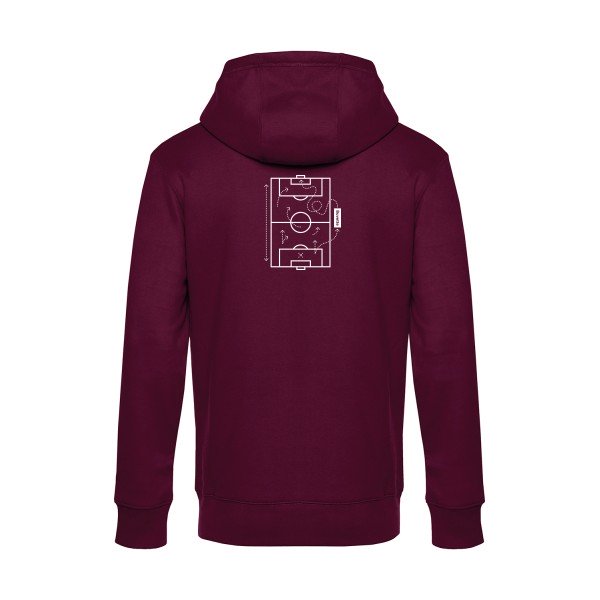 Tactique-secrete sweat shirt original Burgundy flex Blanc impression Dos