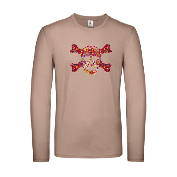 Floral skull B&C - E150 LSL T-shirt manches longues léger