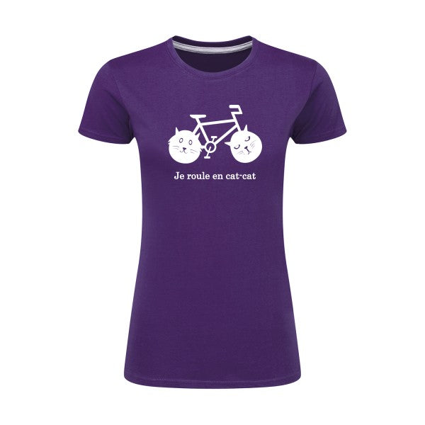 cat-cat bike | Blanc |T shirt original femme|SG