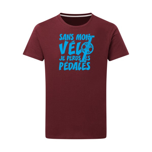 Sans mon vélo, je perds les pédales ! - Flex bleu clair Tshirt original Burgundy  2XL