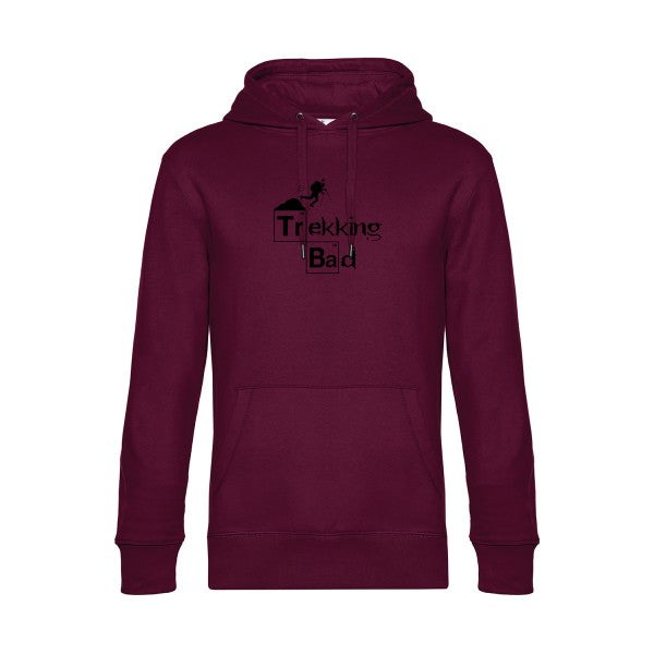 Trekking-bad sweat shirt original Burgundy flex Noir impression Face