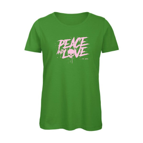 T shirt humour bio femme   femme bio|Peace or no peace Rose 