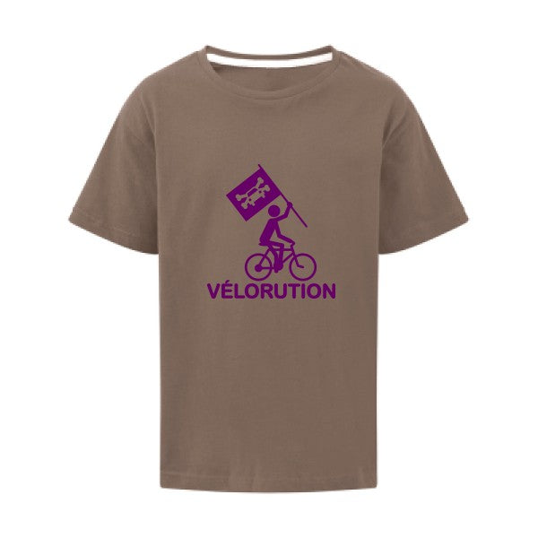 Vélorution Flex Violet SG - Kids T-shirt enfant Deep Taupe Taille 128 (7-8/L)