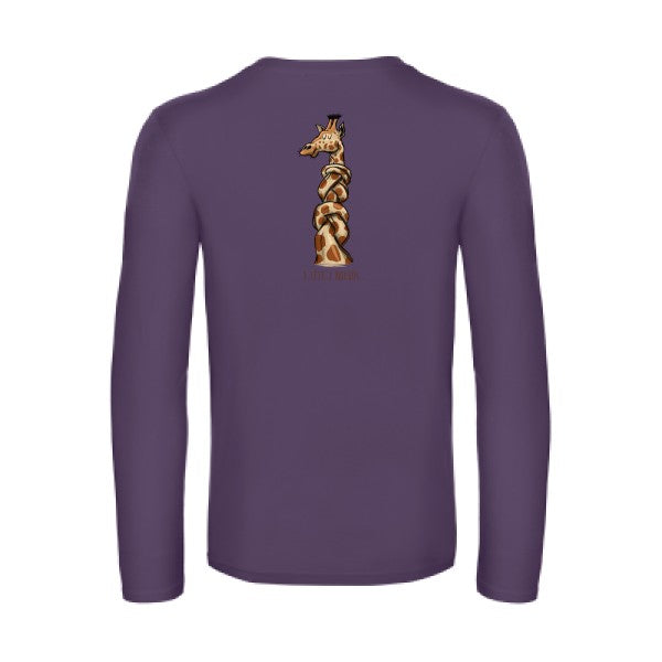 1-tete-2-noeuds-t-shirt-manches-longues-original-humour -Urban Purple