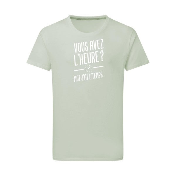 Vous avez l'heure? Moi j'ai l'temps. - Flex Blanc Tshirt original Pastel Macchiato  2XL