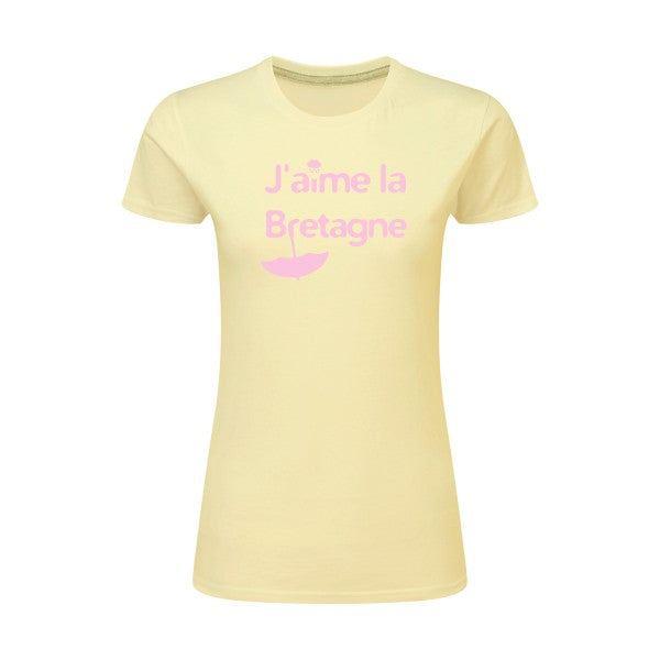 J'aime la Bretagne |Rose |T shirt original femme|SG